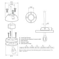 Scanstrut - Scanstrut Small Deck Seal SS Connector - .83" Cable - .35" - Image 2