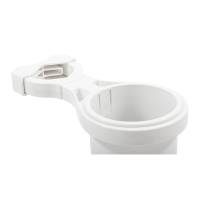 Camco - Camco Clamp-On Rail Mounted Cup Holder - Small for Up to 1-1/4" Rail - White - Image 2