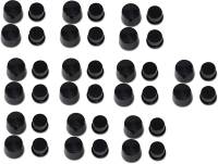 Drag Specialties - Drag Specialties Front Axle Caps - Black - 2402-0162 - Image 1