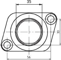 Parts Unlimited - Parts Unlimited Carburetor Mounting Flange - 07-100-25 - Image 2