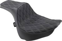 Drag Specialties - Drag Specialties Predator III Seat - Double Diamond - Silver Thread - 0802-1073 - Image 1