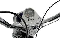 Drag Specialties - Drag Specialties Programmable Mini Electronic Speedometer with Odometer/Tripmeter - 2.4in. - Polished/Black Face - 21-6893DSNU - Image 3