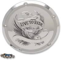 Drag Specialties - Drag Specialties Live to Ride Derby Cover - Chrome - 1107-0554 - Image 2