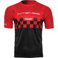 Thor - Thor Intense Assist Short Sleeve Chex Jersey - 5120-0139 - Red/Black - Small - Image 1