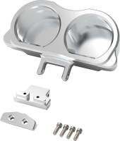 LA Choppers - LA Choppers Dual Gauge Mount for Performance Risers - Raw Aluminium - LA-7397-03R - Image 1