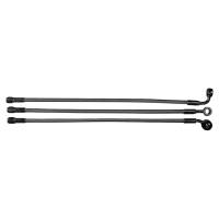 Magnum - Magnum Polished Stainless Designer Series Front Upper Brake Line - 3/8in./10mm, 180deg. Banjo - 27in. - 47627 - Image 1