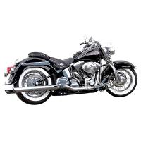 Bassani Manufacturing - Bassani Manufacturing 3in. Slip-Ons with 2in. Baffles for Bassani Header Pipes - Slash Down - Chrome - 31117B - Image 1