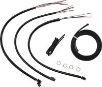 LA Choppers - LA Choppers Complete Handlebar Cable/Brake & Clutch Line/Wire Kit - Stainless Braided - LA-8156KT2-16 - Image 2