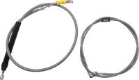 LA Choppers - LA Choppers Complete Handlebar Cable/Brake & Clutch Line/Wire Kit - Stainless Braided - LA-8156KT2-16 - Image 1
