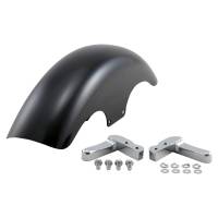 Klock Werks - Klock Werks Tire Hugger Series Top Hat Front Fender with Chrome Mounting Blocks for 19in. Wheel - KW05-06-0005-C - Image 1