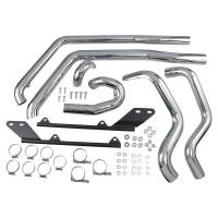 Bassani Manufacturing - Bassani Manufacturing Power Curve True-Dual Crossover Header Pipes - Chrome - SFT-212 - Image 1