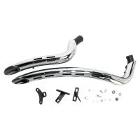Bassani Manufacturing - Bassani Manufacturing Radial Sweepers Exhaust System - Black with Chrome Heat Shields with Holes - 1SD2F - Image 1