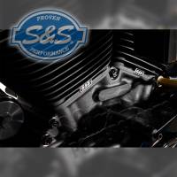 S&S Cycle - S&S Cycle 124in. Power Package - Gear Cam, Oil Cooled, Black Pushrods, Wrinkle Black w/o Highlighted Fins - 310-1059A - Image 2