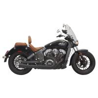 Bassani Manufacturing - Bassani Manufacturing Road Rage 2-Into-1 Exhaust System with Short Megaphone Muffler - Black Ceramic - 8S12JB - Image 1