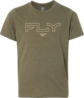 Fly Racing - Fly Racing Fly Edge Youth T-Shirt - 354-0312YL - Military Green - Large - Image 1