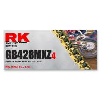 RK - RK 428 MXZ Heavy Duty Chain - 134 Links - Gold - GB428MXZ-134 - Image 1