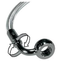 Magnum - Magnum Sterling Chromite II E-Z Align Single Disc Front Brake Line - 180deg. Top Angle - 46in - 36746SW - Image 1