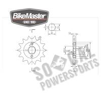 BikeMaster - BikeMaster Front Sprocket - 14T - 965483 - Image 2