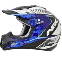 AFX - AFX FX-17 Factor-Complex Helmet - 01104540 - Pearl White/Blue/Light Blue Factor - X-Small - Image 1