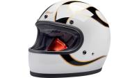Biltwell Inc. - Biltwell Inc. Gringo Flames Helmet - 1002-561-503 - White/Black Flame - Medium - Image 1