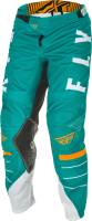 Fly Racing - Fly Racing Kinetic Mesh Youth Pants - 374-32422 - White/Teal/Orange - 22 - Image 4