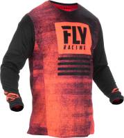 Fly Racing - Fly Racing Kinetic Noiz Youth Jersey - 372-522YL - Neon Red/Black - Large - Image 1