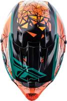 Fly Racing - Fly Racing Kinetic Crux Youth Helmet - 73-3388YM - Teal/Orange/Black - Medium - Image 4