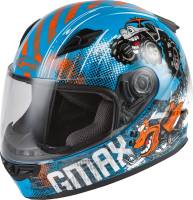 G-Max - G-Max GM-49Y Beats Youth Helmet - G1498041 - Blue/Orange/Grey - Medium - Image 1