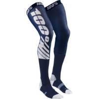 100% - 100% Knee Brace Moto Socks - 20052-00007 - Rev Flash Navy - SM-MD - Image 1
