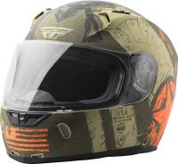 Fly Racing - Fly Racing Revolt FS Liberator Helmet - 73-8373-1 - Matte Brown/Orange - X-Small - Image 1