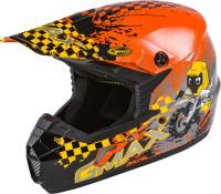 G-Max - G-Max MX-46Y Anim8 Youth Helmet - G3461272 - Orange/Yellow/Silver - Large - Image 1
