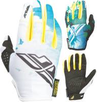 Fly Racing - Fly Racing Kinetic Womens Gloves (2017) - 370-61808 - Teal/Yellow - 8 - Image 1