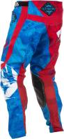 Fly Racing - Fly Racing Kinetic Outlaw Youth Pants - 371-53218 - Red/Blue - 18 - Image 3