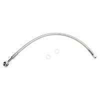 Magnum - Magnum Polished Stainless Designer Series Front Upper Brake Line - 3/8in./10mm, 180deg. Banjo - 23in. - 57623 - Image 1
