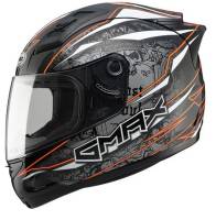 G-Max - G-Max GM69 Mayhem Helmet - G7693698 TC-26 - Mayhem Black/Silver/Hi-Viz Orange - 2XL - Image 1