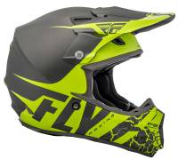 Fly Racing - Fly Racing F2 Carbon Fracture Helmet - 73-4170-3-M - Matte Gray/Hi-Vis - Medium - Image 2