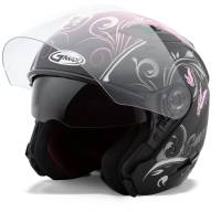 G-Max - G-Max OF77 Butterfly Helmet - G3772404 TC-14F - Flat Black/Pink - Small - Image 1