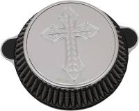 LA Choppers - LA Choppers Air Cleaner Assembly - Spanish Cross Cover - Chrome - LA-2396-03 - Image 2