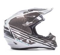 Fly Racing - Fly Racing F2 Carbon Animal Helmet - 73-4141S - Black/White - Small - Image 2