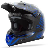 G-Max - G-Max MX86 Step Helmet - G3862213N TC-2 - Black/Black/Blue - X-Small - Image 1