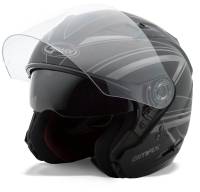 G-Max - G-Max OF77 Derk Helmet - G3773393 TC-12F - Flat Black/Silver - X-Small - Image 1