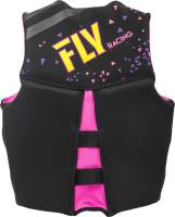 Fly Racing - Fly Racing Neoprene Womens Floatation Vest - 142424-105-820-18 - Black/Pink - Small - Image 2