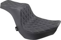 Drag Specialties - Drag Specialties Predator III Seat - Double Diamond - Silver Thread - 0802-1268 - Image 1