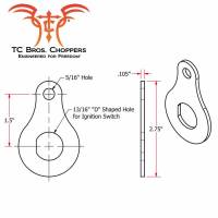 TC Bros - TC Bros Bolt On Ignition Switch Mounting Tab - 13/16in. - 104-0052 - Image 2