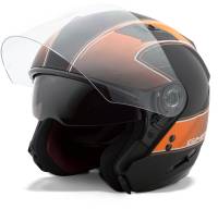G-Max - G-Max OF77 Classic Helmet - G3771253 TC-6F - Flat Black/Orange - X-Small - Image 1