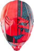Fly Racing - Fly Racing F2 Carbon Fracture Helmet - 73-4172-2-S - Black/Red/Light Blue - Small - Image 4