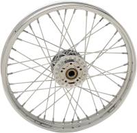 Drag Specialties - Drag Specialties Laced 40 Spoke Front Wheel - 21x2.15 - Chrome (Single Disc) - 0203-0636 - Image 1