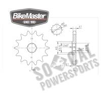 BikeMaster - BikeMaster Front Sprocket - 14T - 965666 - Image 2