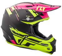 Fly Racing - Fly Racing F2 Carbon Forge MIPS Helmet - 73-4239-8-X - Matte Neon Pink/Hi-Vis/Black - X-Large - Image 2