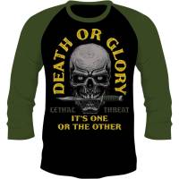 Lethal Threat - Lethal Threat Raglan 3/4 Sleeve Shirt - LT20900L - Black/Olive - Large - Image 1